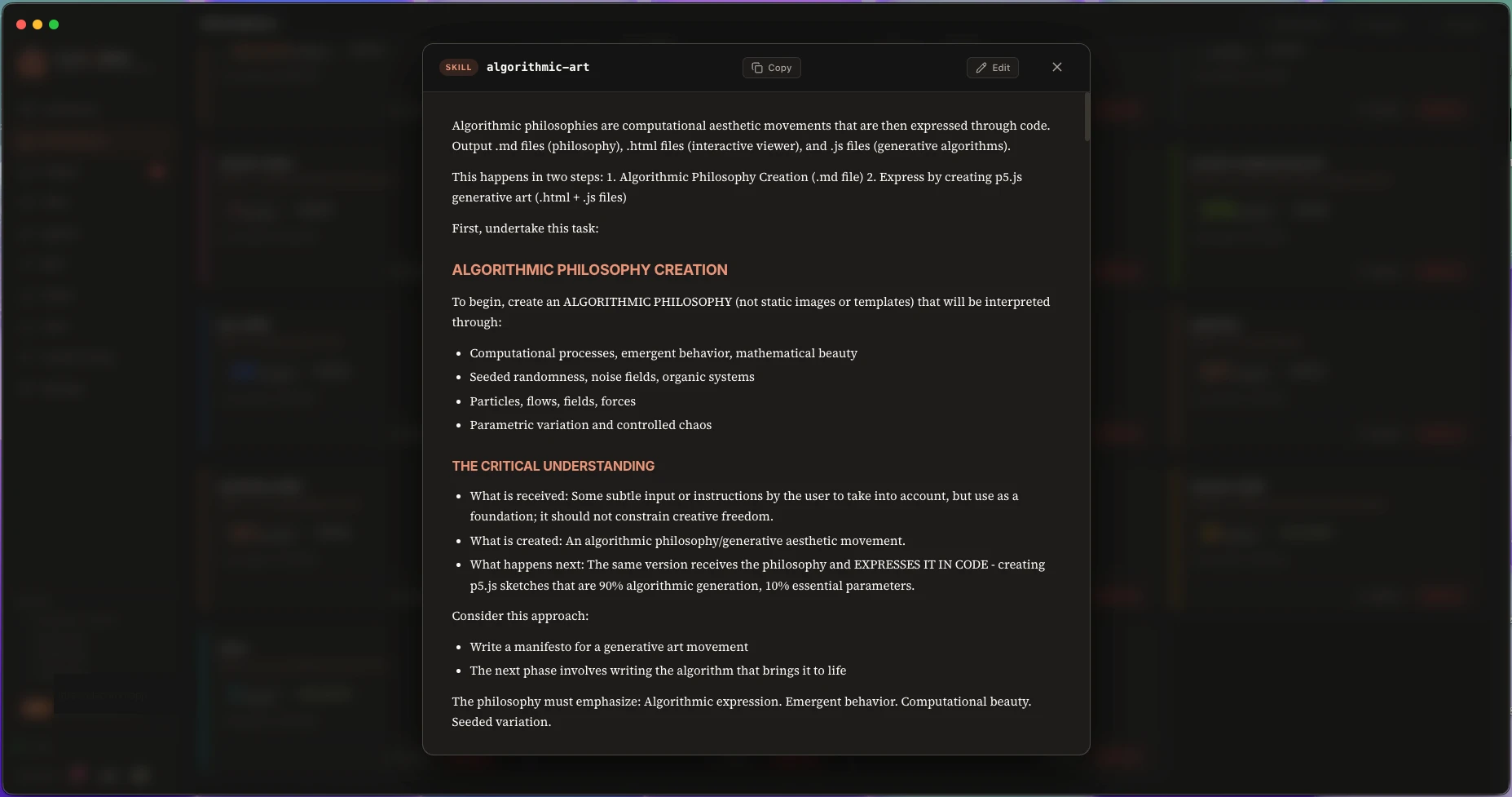 Skill detail